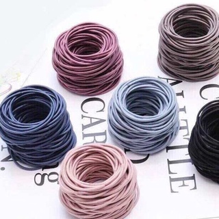 DÂY CỘT TÓC TRƠN MIX MÀU  SET 100 Cái