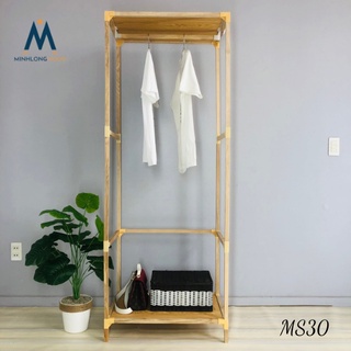 Tủ treo quần áo 1 người Minhlongwood - Tủ bằng gỗ tự nhiên - M30