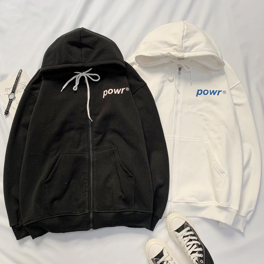 ÁO HOODIE ZIP POWR NỈ NGOẠI | BigBuy360 - bigbuy360.vn