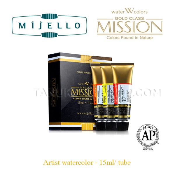 Màu nước Mijello Mission Gold Class tube lẻ 15ml