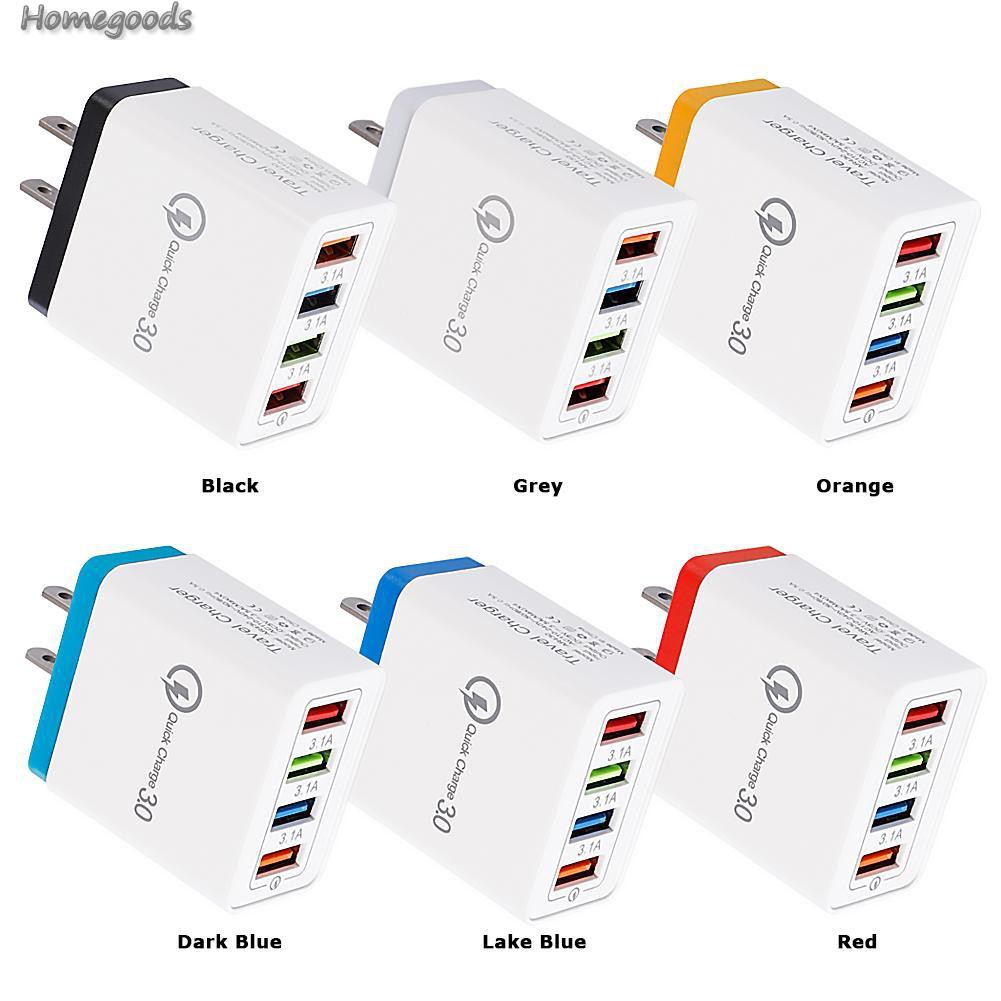 Đầu cắm sạc hỗ trợ sạc nhanh 4 cổng USB tiện lợi