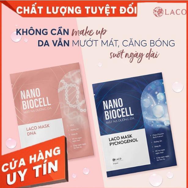 Mặt nạ Nano Biocell Laco - Chiết xuất từ 100% dừa tươi lên men - Làm trắng, mịn, mướt, căng bóng da