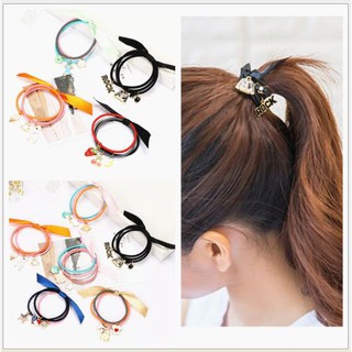 p18 Set 3 dây cột tóc cột vải Scrunchies mix mẫu theo màu cực xinh