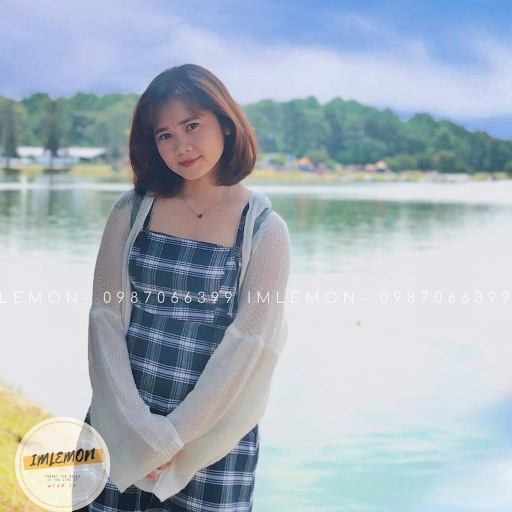 Váy Đầm Thiết Kế Ulzzang – Đầm Nữ 2 Dây – Họa tiết Caro Kẻ Sọc | BigBuy360 - bigbuy360.vn