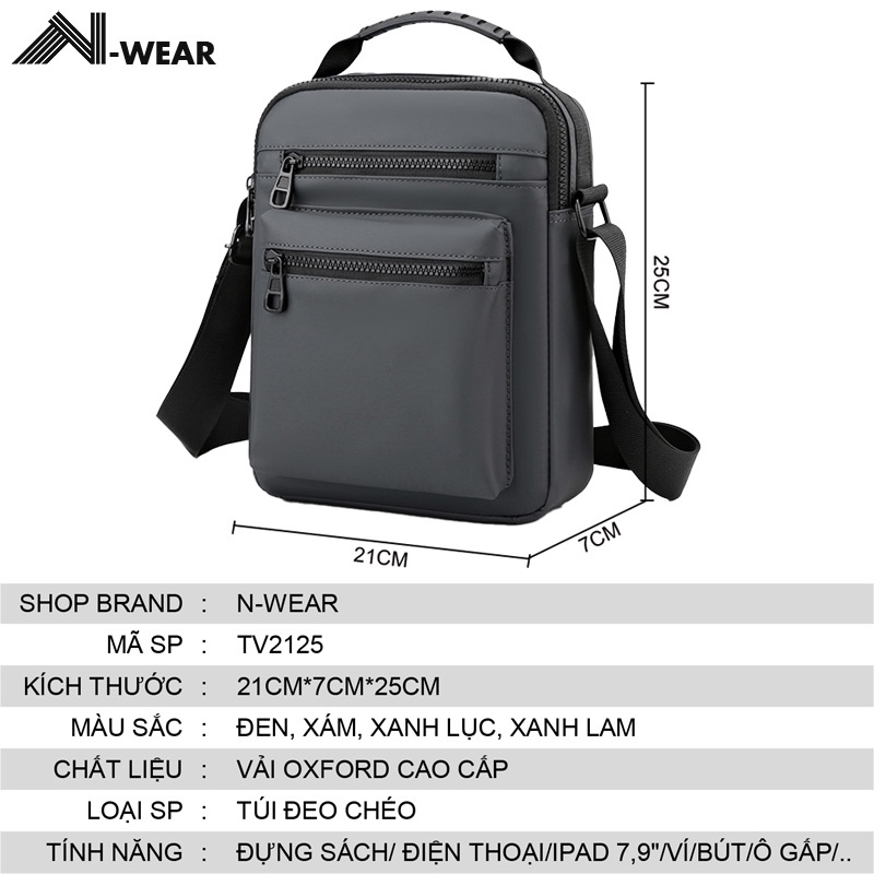 Túi đeo chéo nam cao cấp Hàn Quốc chống nước, Túi nam đeo chéo đi học, đi chơi, dã ngoại TV2125