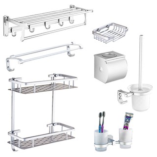 Bộ 7 phụ kiện nhà tắm hợp kim nhôm OLO-137