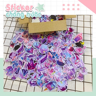Set sticker màu tím GALAXY -  hình dán chống nắng chống nước