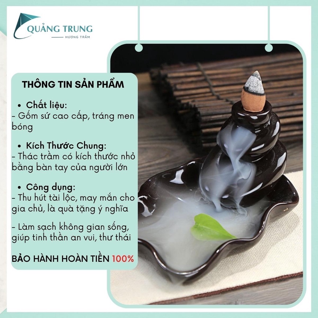 Thác Khói Trầm Hương Khói Ngược Tặng 10 Nụ Trầm