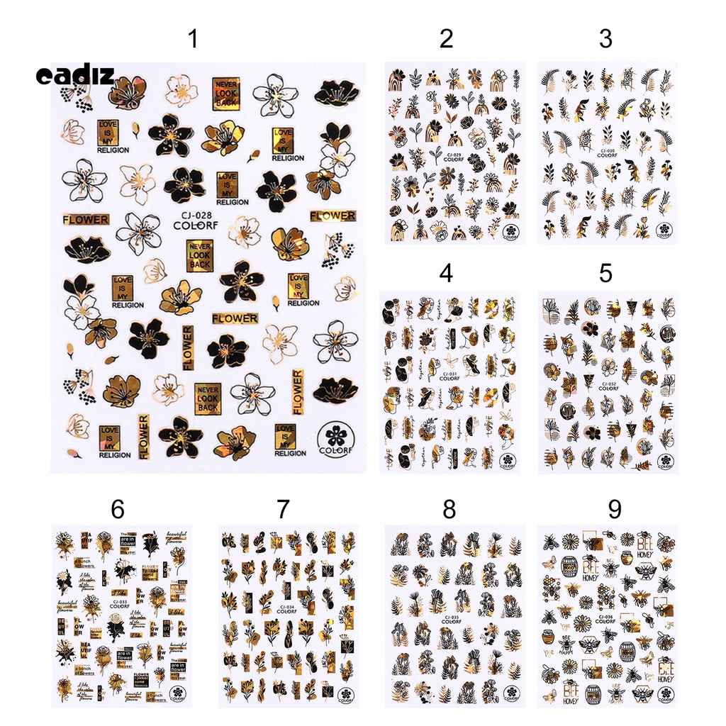 [Hàng mới về] Miếng dán trang trí móng tay họa tiết độc đáo tùy chọn