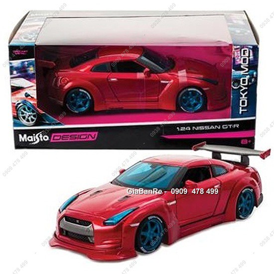 XE MÔ HÌNH TỈ LỆ 1:24 - NISAN GTR R35 - CÁNH GIÓ - MAISTO DESIGN - ĐỎ ĐÈN XANH - 8427