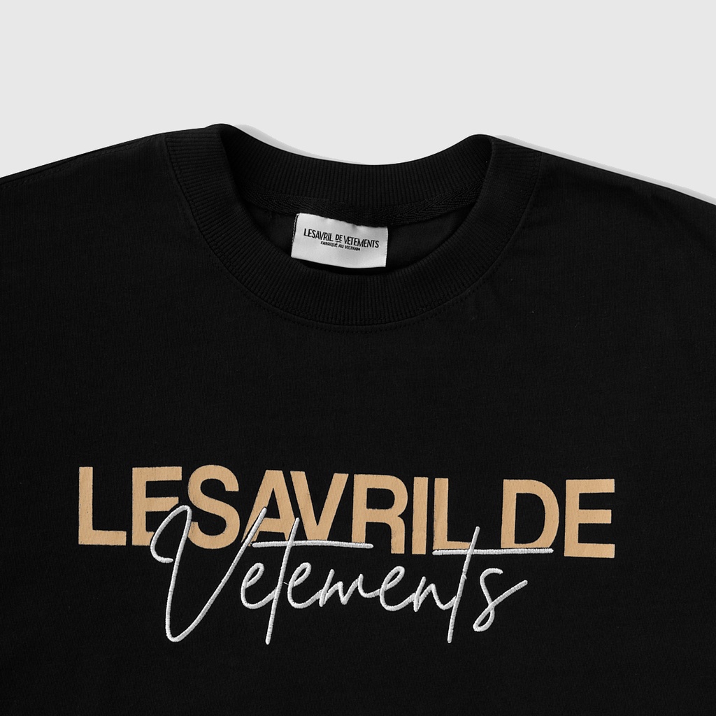 Áo thun Lesavril de Vetements V sur LD Black