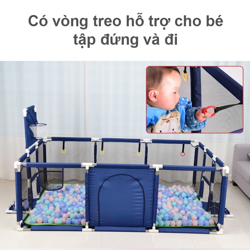 Quây bóng, quây bóng rổ, bóng đá, cũi cho trẻ hình chữ nhật kích thước 1m2x2m, tháo lắp dễ dàng  [MS006]