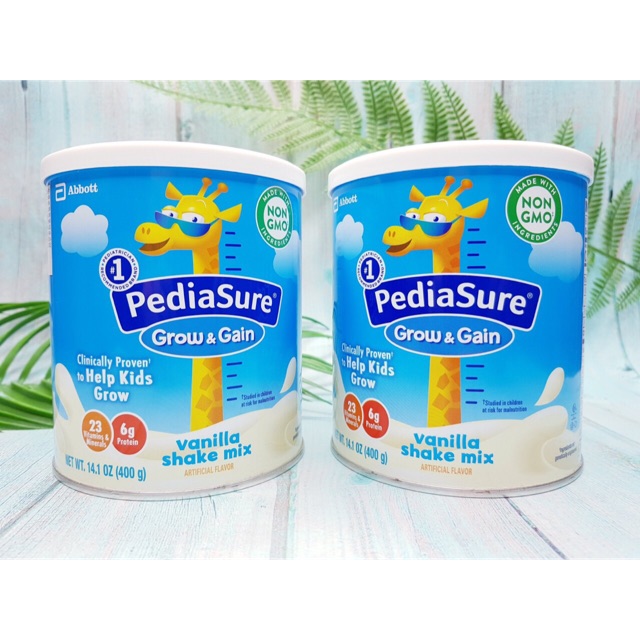 👨‍👧‍👦🥛🍼[HSD 09/2022] Sữa Bột PEDIASURE Grow land Gain Powder Shake Mix hương Vanilla của MỸ 400g/hộp📆HSD: 10/2020o