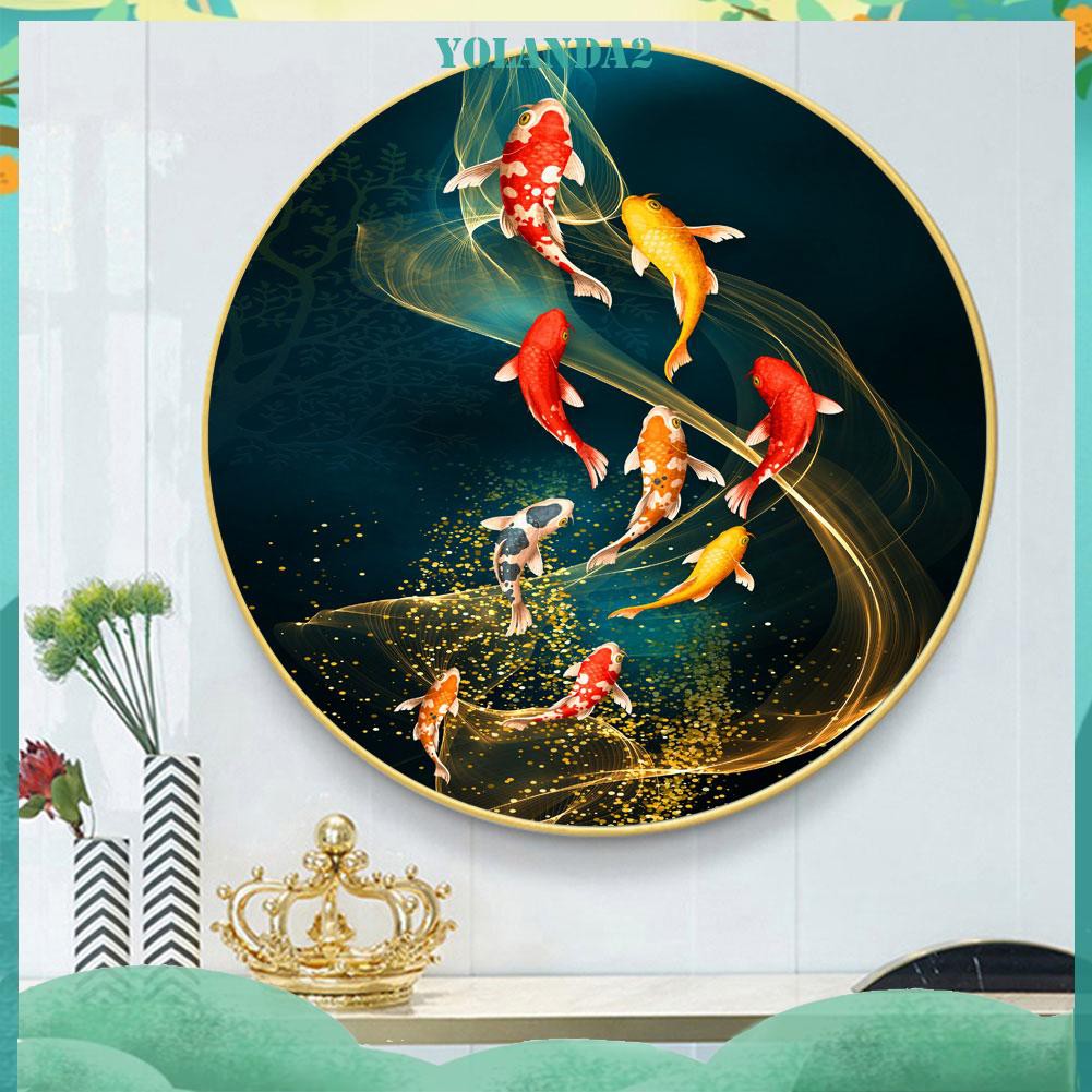 Set tranh đính đá 5D DIY hình Cửu Ngư độc đáo