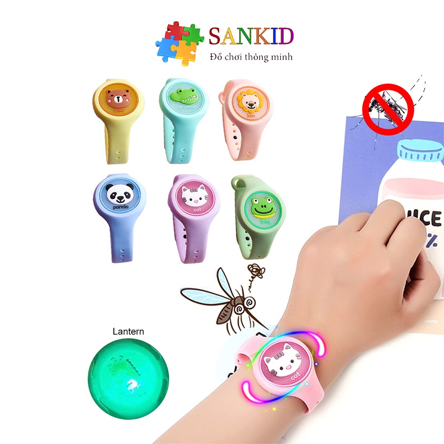 Đồng hồ đeo tay đuổi muỗi phát sáng cho bé Sankid