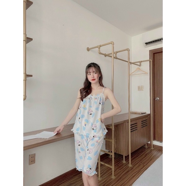 ĐỒ BỘ 2 DÂY LỬNG HOẠ TIẾT BÒ SỮA