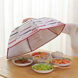 Lồng Bàn Gấp Gọn 6 cạnh có khung sắt tiện lợi, giúp giữ nhiệt tránh bụi bẩn, côn trùng