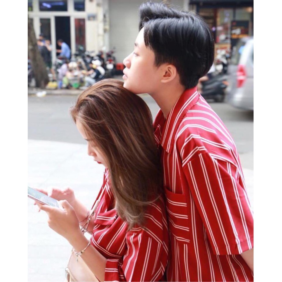 ÁO SƠ MI SỌC NGẮN TAY SỌC DỌC UNISEX | BigBuy360 - bigbuy360.vn