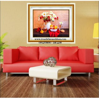 Tranh đính đá Ngôn ngữ tình yêu. Kích thước: 87*50cm