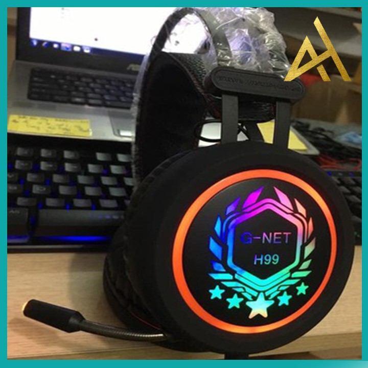 Tai Nghe Gaming Có Dây Headphone Chụp Tai GNET H99 Đèn LED - Tai Nghe Nhạc Máy Vi Tính Laptop Game Thủ Có Micro | WebRaoVat - webraovat.net.vn