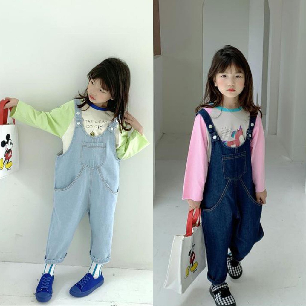 [Q025] Quần yếm jean sz 90-140