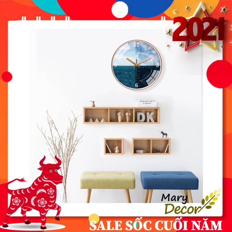 [SALE GIÁ HỦY DIỆT 30cm ] Đồng hồ treo tường phòng khách cao cấp, đồng hồ đẹp kim trôi - THIÊN NHIÊN TƯƠI ĐẸP - DH011