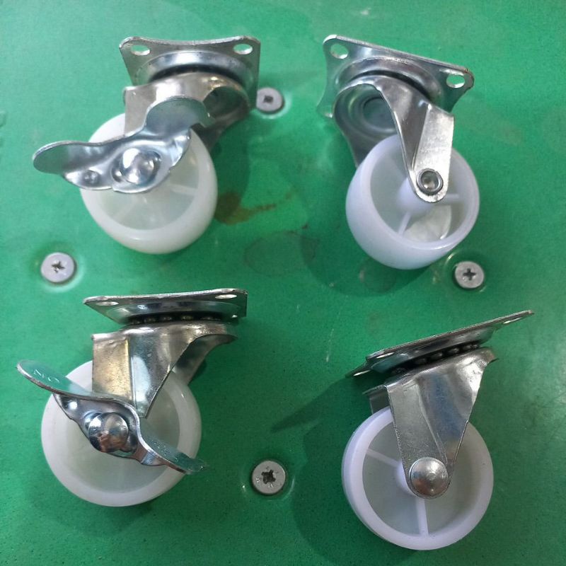 Bánh xe đẩy nhựa trắng đa năng 4cm
