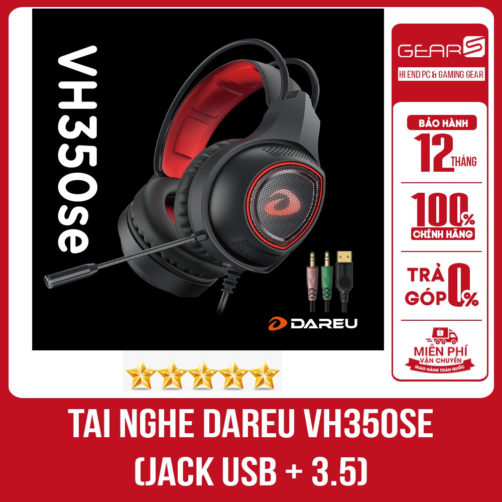 Tai Nghe DAREU VH350se (Jack USB + 3.5)