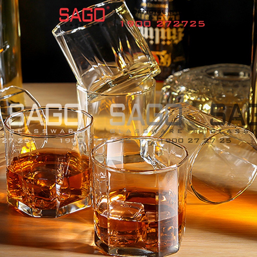 Ly Thủy Tinh Ocean Pyramid Rock 260ml | 330ml , Nhập Khẩu Thái Lan