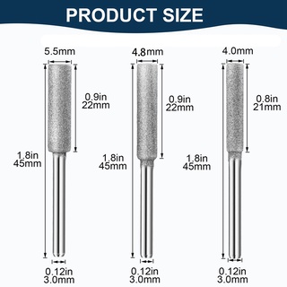18Pcs Diamond Chainsaw Sharpener Bits,3 Size Stone Chain Saw Chainsaw Sharpener Tool for Chain Saw Stone Jewelry Wood
