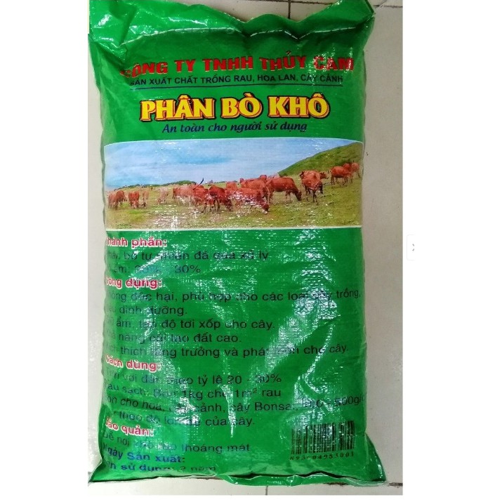 PHÂN BÒ KHÔ CHUYÊN DÙNG CHO RAU SẠCH, HOA, CÂY CẢNH, CÂY ĂN TRÁI 5kg