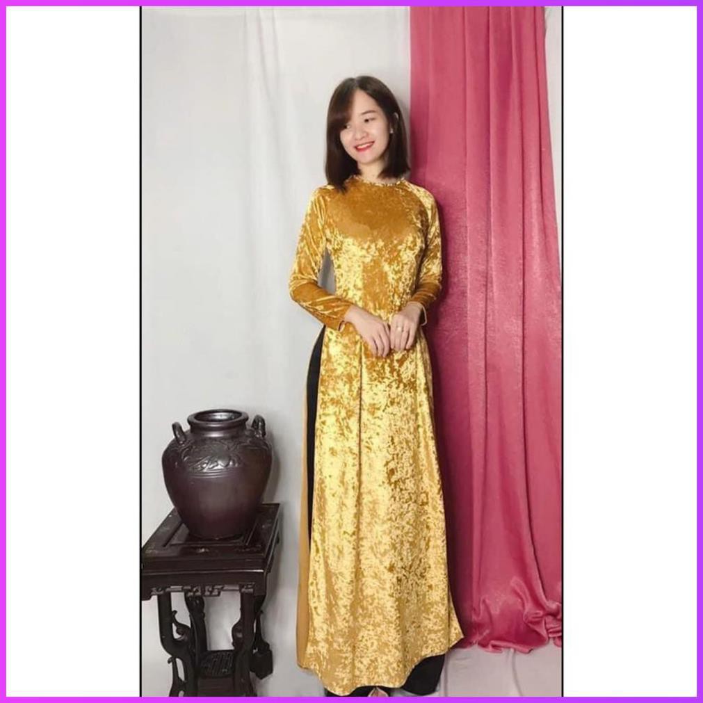 ÁO DÀI NHUNG NHÁM MAY SẴN KÈM QUẦN - SANG TRỌNG & TINH TẾ ADN2TXĐHV