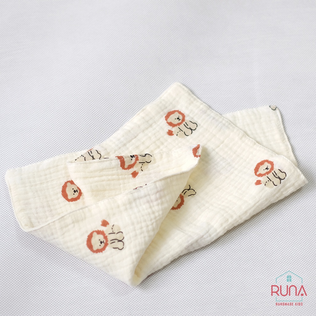 Khăn xô Muslin RUNA KIDS 4 lớp siêu mềm mại cho bé yêu