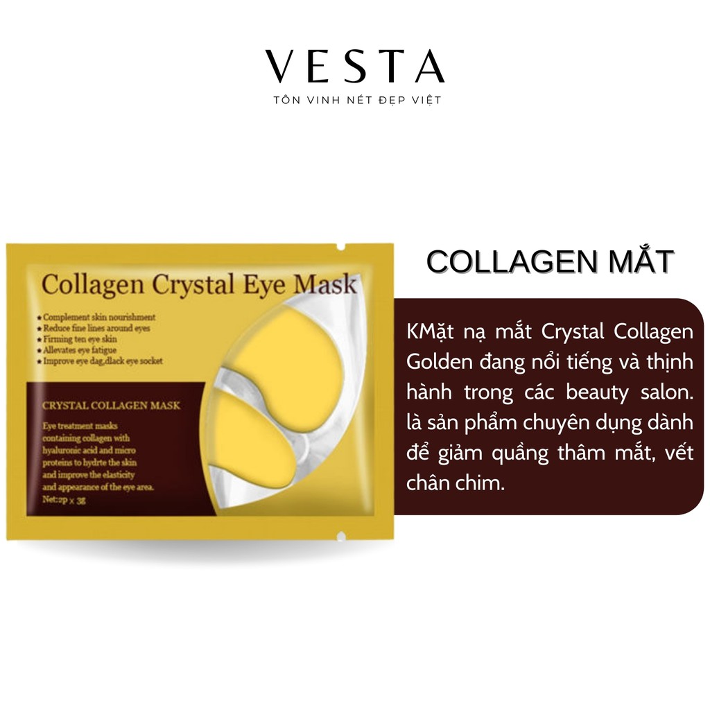 Mặt nạ dưỡng mắt - mask ngủ mắt tinh chất collagen vàng cấp ẩm mờ thâm Hàn Quốc