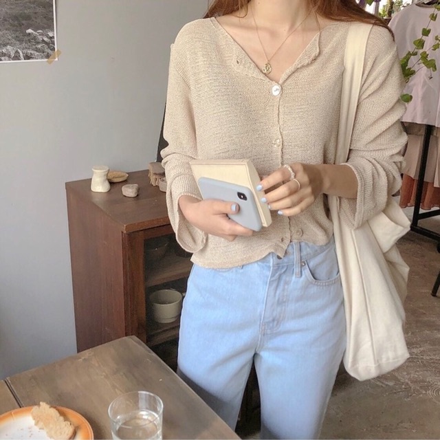 Áo cardigan khuy trai - Autumn item