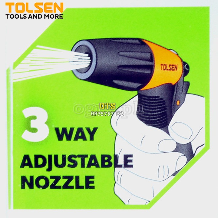 Vòi xịt rửa xe, vòi phun nước 1 tia tăng áp lực nước  TOLSEN, nhựa cao cấp ABS - Tiêu chuẩn Châu Âu
