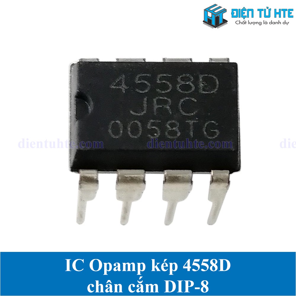 IC Opamp kép 4558D JRC4558D NJM4558D chân cắm DIP-8 loại tốt