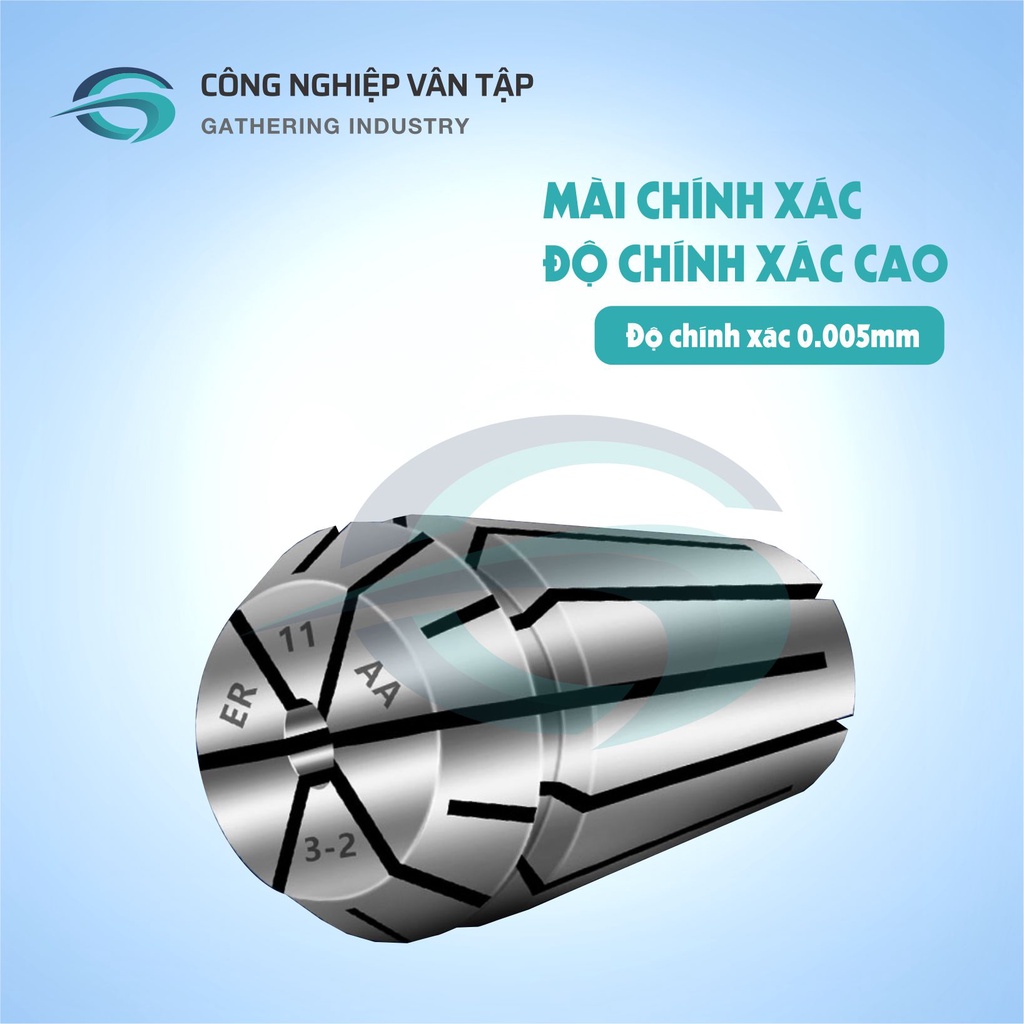 Đầu kẹp Collet ER11 độ chính xác 0.005 hàng chính hãng , chất lượng cao