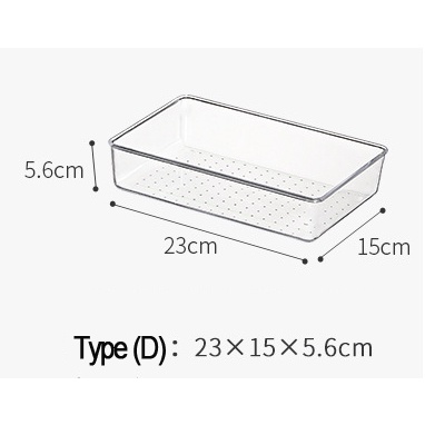 Khay chia ngăn kéo tủ trong suốt nhiều size dày dặn Dalato