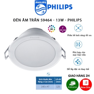 Đèn Led Âm Trần PHILIPS 59464 Meson 13W, Lỗ cắt D125  Ánh Sáng Trắng/Vàng/Trung Tính Bảo Hành 2 Năm (1 Đổi 1)