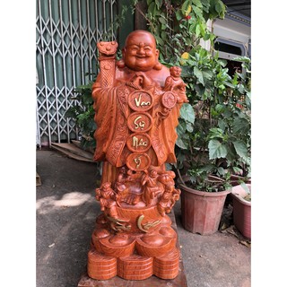 Tượng Di Lặc - Tượng Gỗ Di Lặc Chúc Phúc - Tượng Phật Di Lặc - Tượng Gỗ