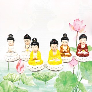 Bộ tượng Phật Quan Âm, Thích ca, gốm sứ đế sen phong thủy