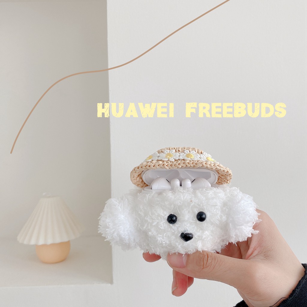 Vỏ bảo vệ hộp sạc tai nghe họa tiết cún Teddy lông xù đáng yêu cho Airpods 1 2 Pro