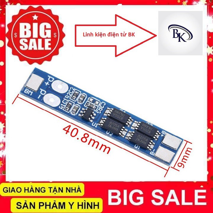 Mạch Sạc Và Bảo Vệ 2 Cell Pin 18650 8.4V 16A- Linhkiendientubk