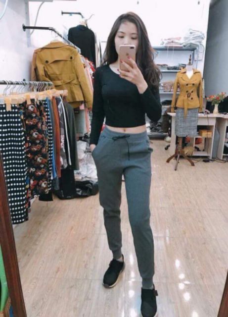 Quần jogger len tăm ( kèm video+ ảnh thật)