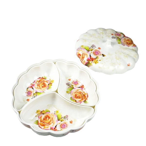 KHAY MỨT 3 NGĂN HÌNH TRÁI BÍ NGÔ NHỰA CAO CẤP LOẠI TO ĐẸP