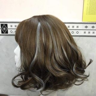 Tóc nguyên đầu xoăn ngắn móc line siêu cute