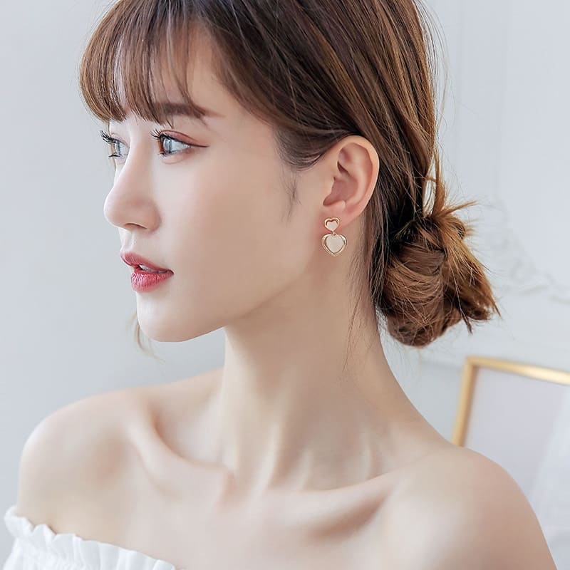 Khuyên tai xi mạ bạc s925 dáng dài xinh xắn, bông tai thời trang dành cho nữ.