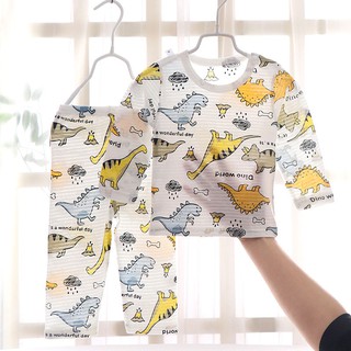 Bộ Đồ Ngủ Vải Cotton Mỏng Thoáng Mát Xinh Xắn Cho Bé