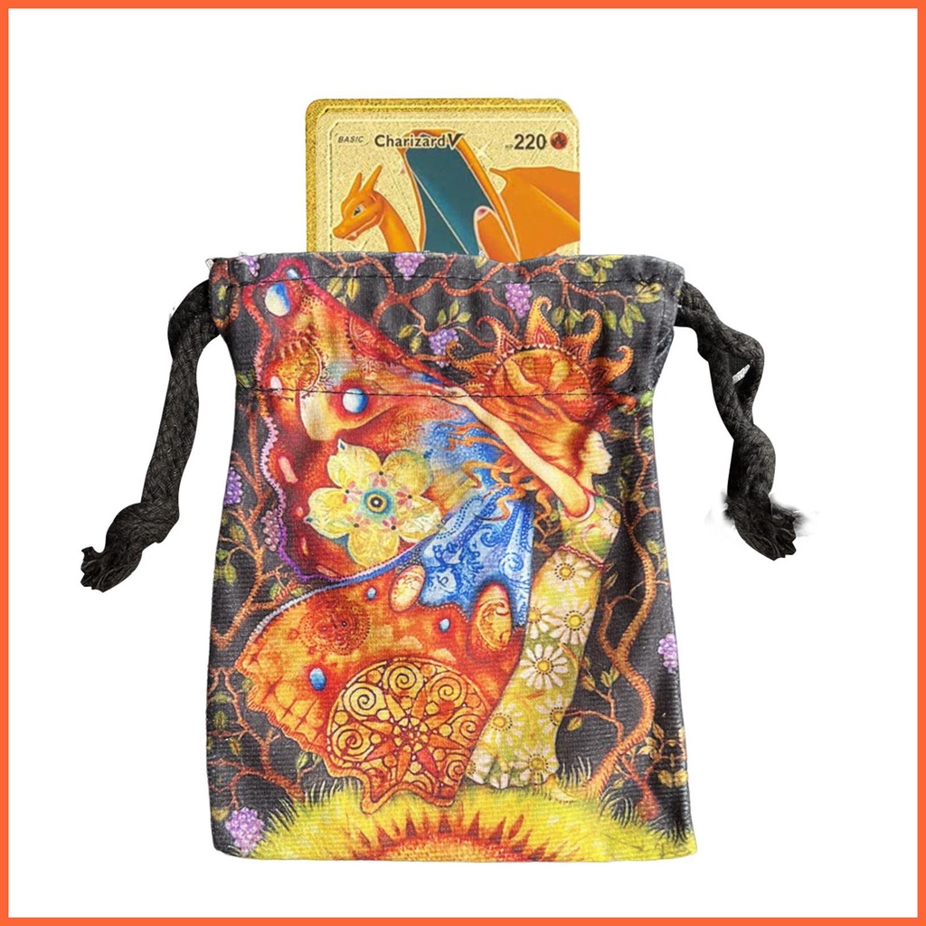 Túi Dây Rút Đựng Bộ Bài Tarot Oracle Chất Liệu Nhung Tổng Hợp